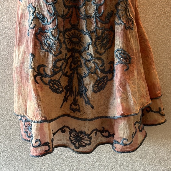 Free People boho slip dress with ruffles. - Picture 10 of 16